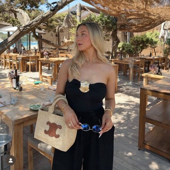 ZARA METAL TRIM BANDEAU SWIMSUIT - Picture 2 of 5